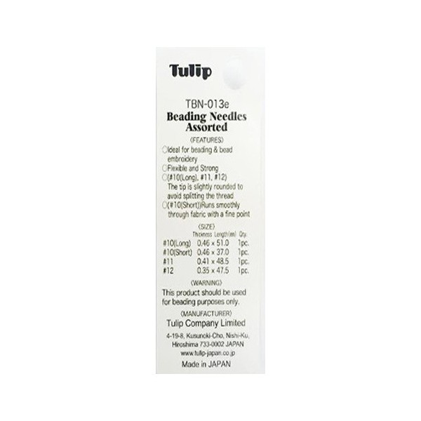 AGHI TULIP estremità arrotondata 0,46X51 mm (N°10) 4 pezzi