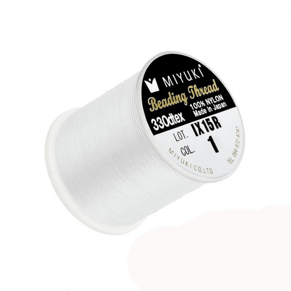 Miyuki beading Thead 0.2mm - 50mt WHITE Col.1