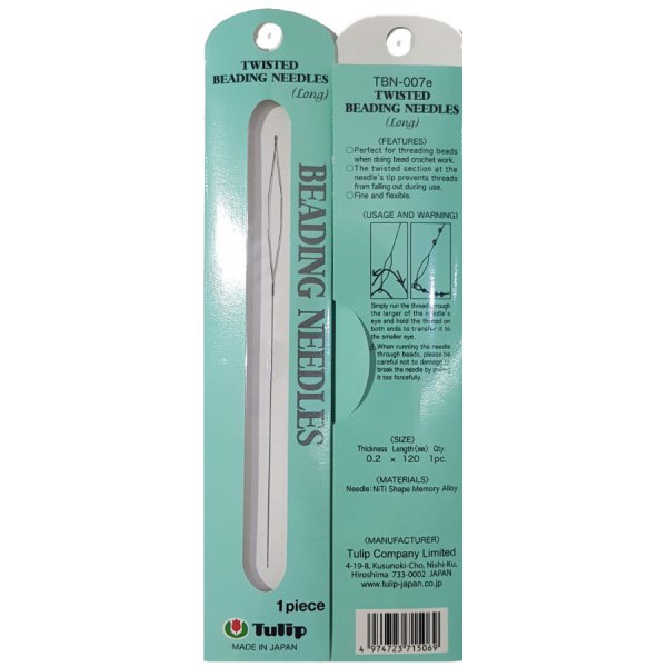 Big Eye Beading Needle Tulip Twisted Long 1pcs