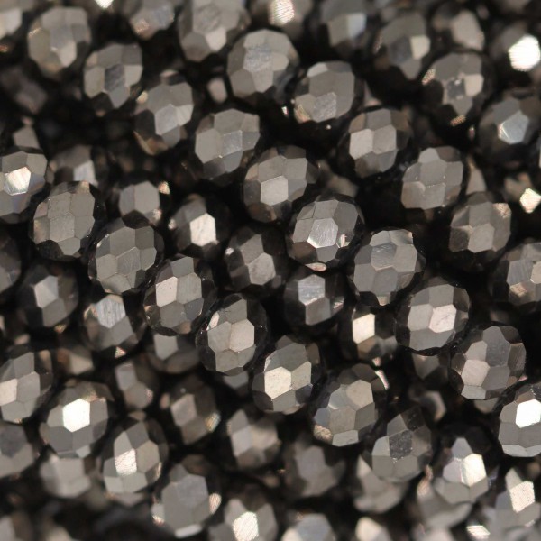 Rondelle in Cristallo Sfaccettato 4x3mm BRONZE 2X