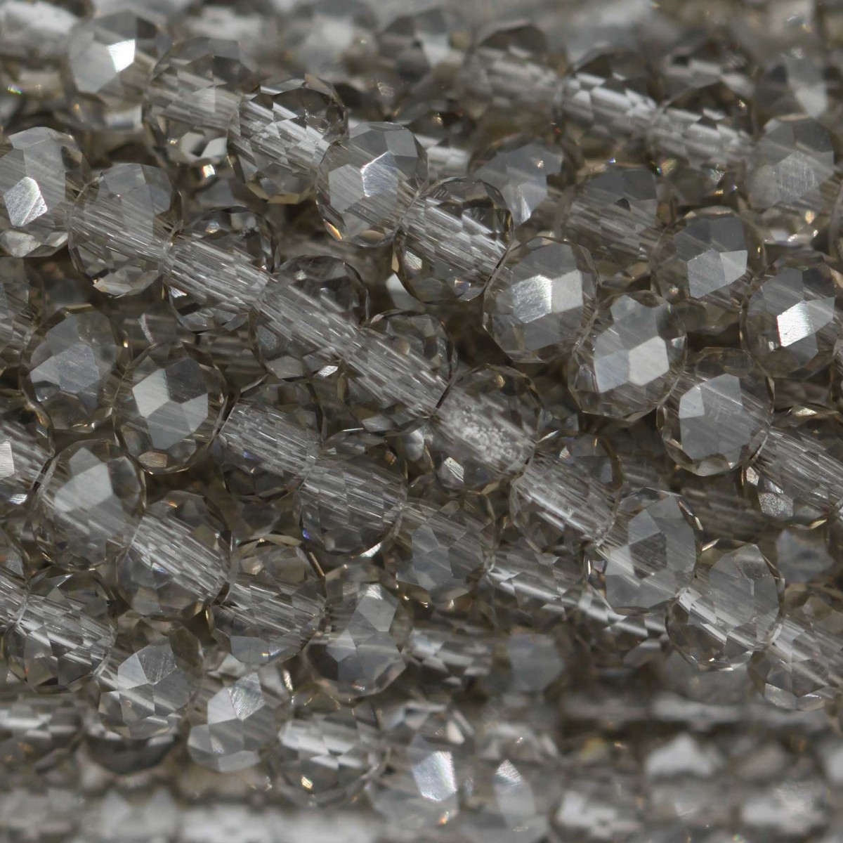 Rondelle in Cristallo Sfaccettato 4x3mm GREIGE