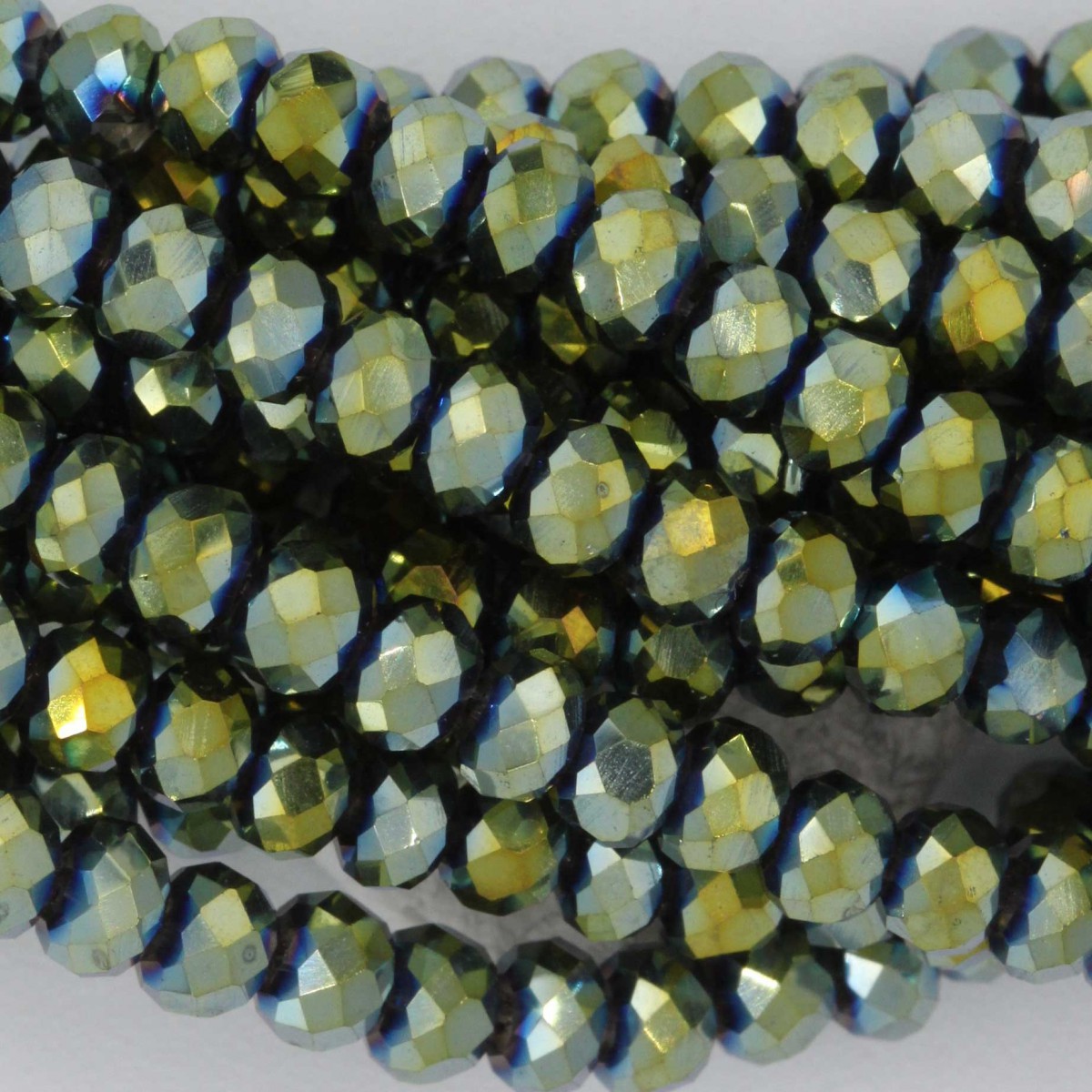 Rondelle in Cristallo Sfaccettato 4x3mm SCARABEUS GOLD