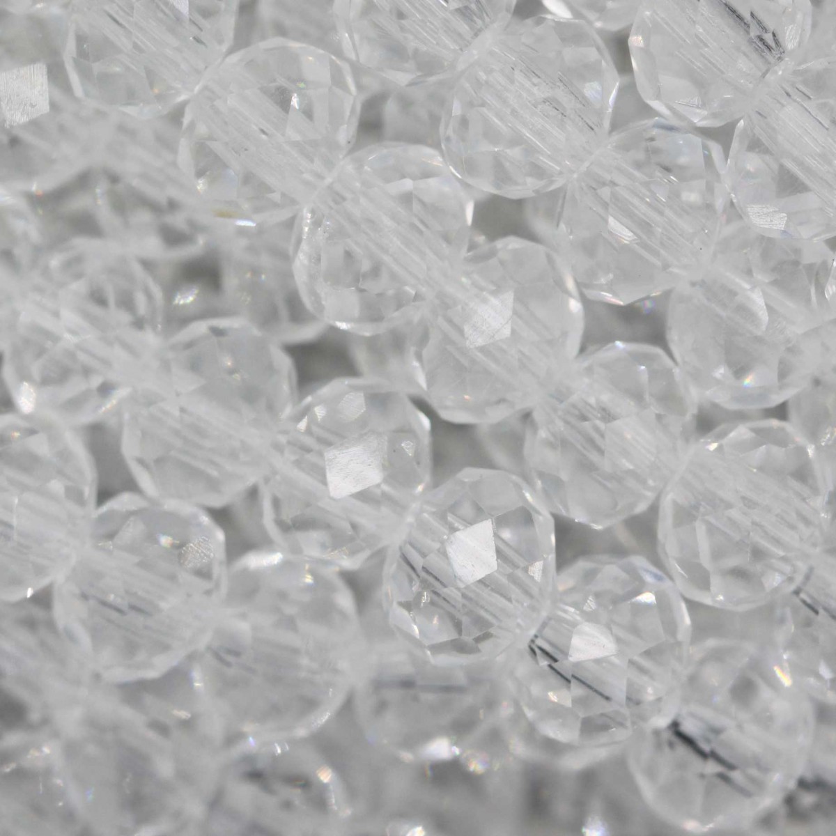 Rondelle in Cristallo Sfaccettato 6x4mm Crystal