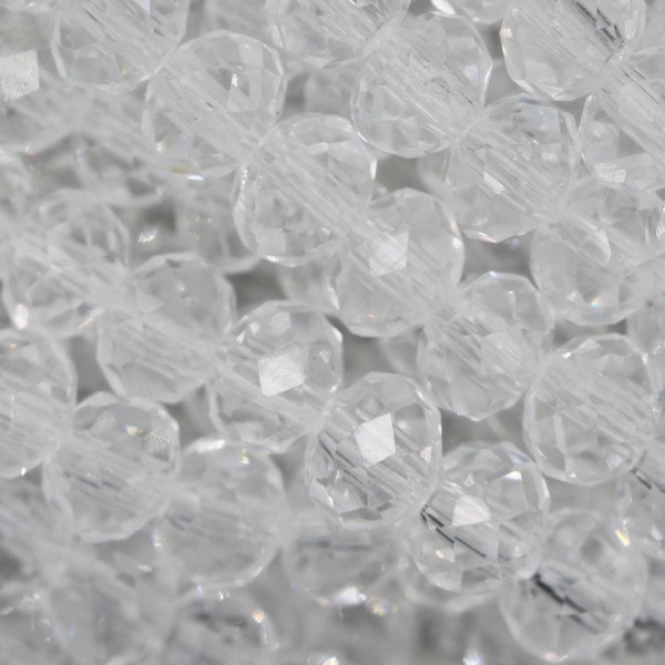 Rondelle in Cristallo Sfaccettato 6x4mm Crystal