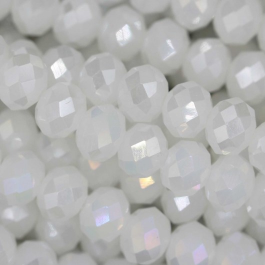 Cristallo sfaccettato 6x4mm Flash white