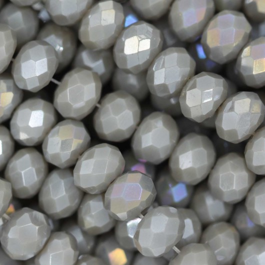 Cristallo sfaccettato 6x4mm Grey opal ab