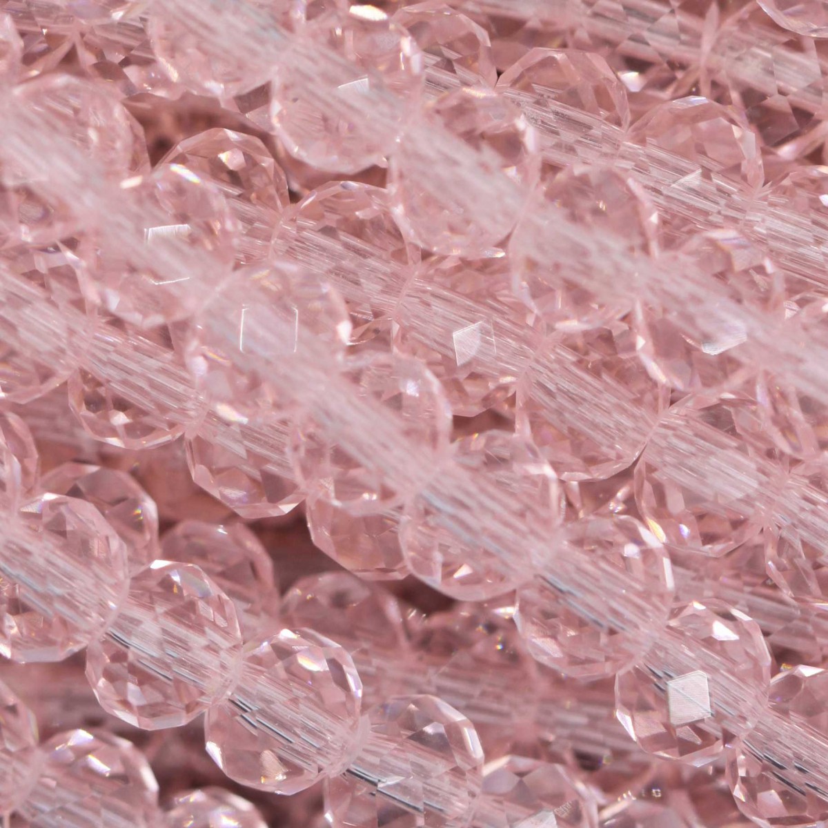 Rondelle in Cristallo Sfaccettato 6x4mm LIGHT ROSE