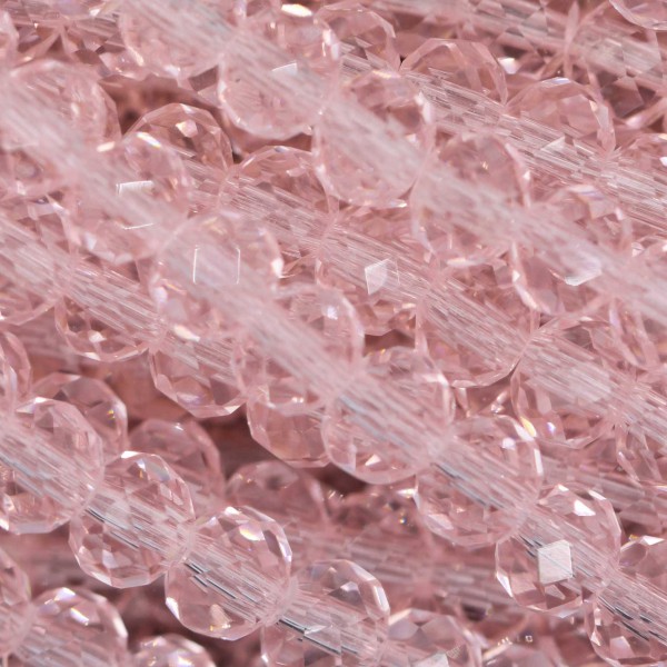 Rondelle in Cristallo Sfaccettato 6x4mm LIGHT ROSE