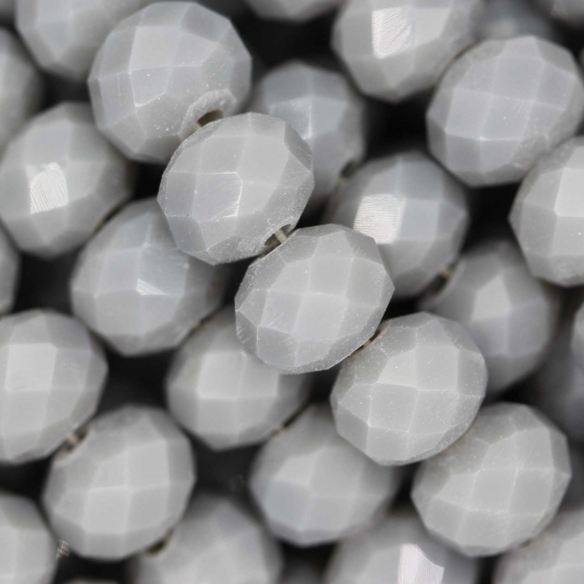 Rondelle in Cristallo Sfaccettato 8x6mm GREY OPAL