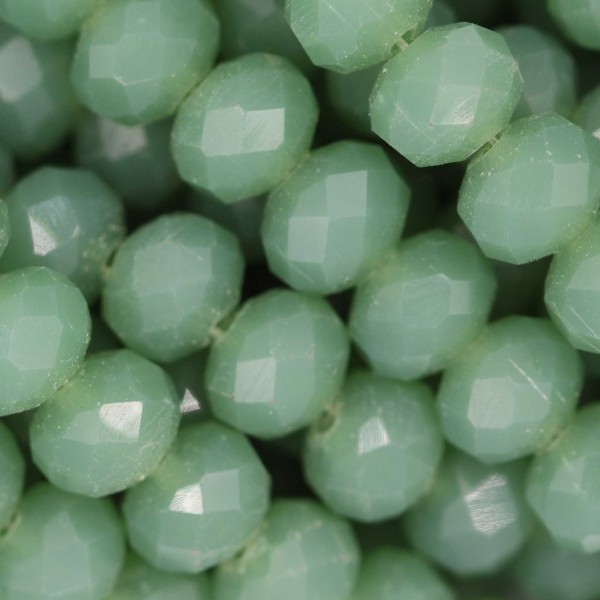 Rondelle in Cristallo Sfaccettato 8x6mm MINT OPAL