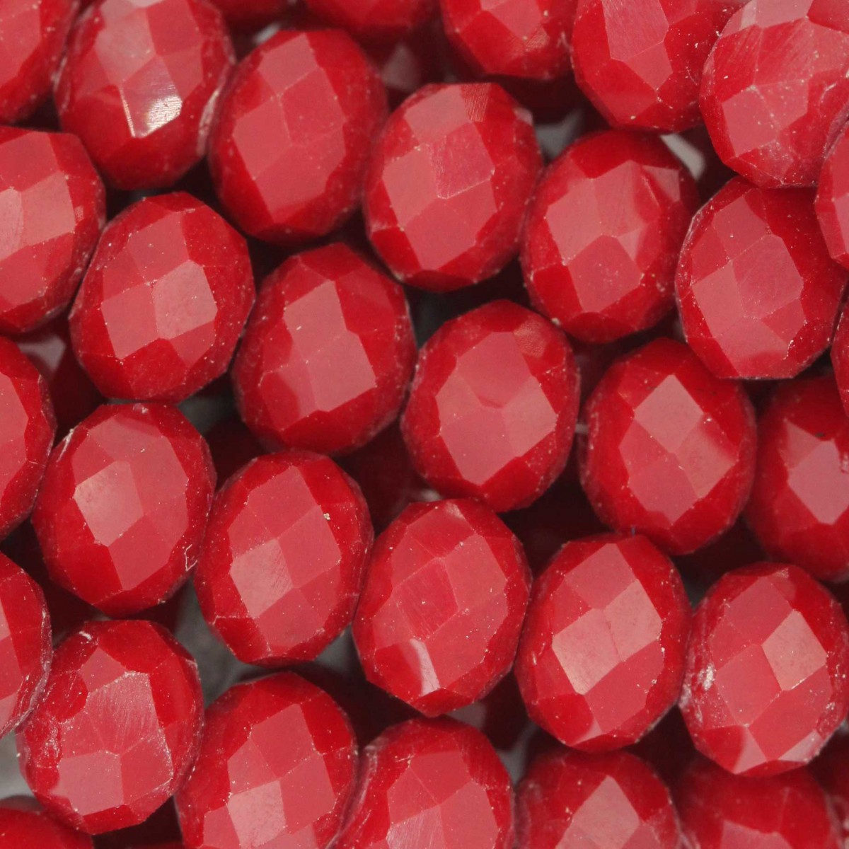 Rondelle in Cristallo Sfaccettato 8x6mm RED OPAL