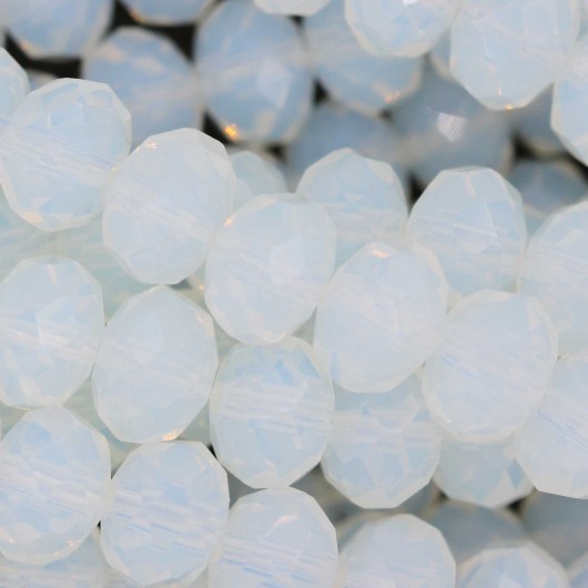 Cristallo sfaccettato 8x6mm White opal