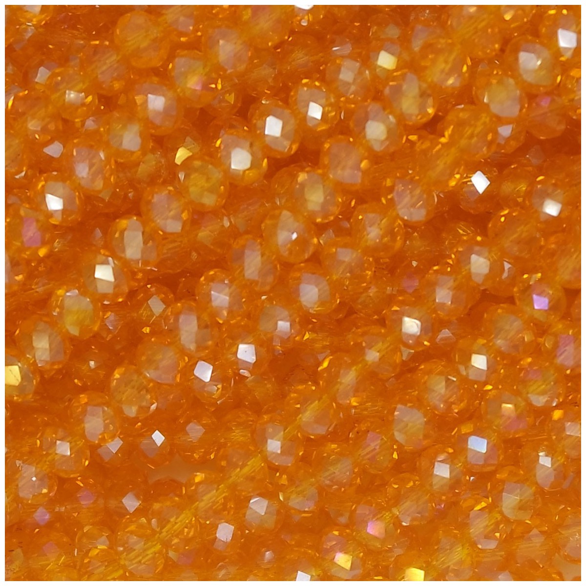 Rondelle in Cristallo Sfaccettato 4x3mm ORANGE AB