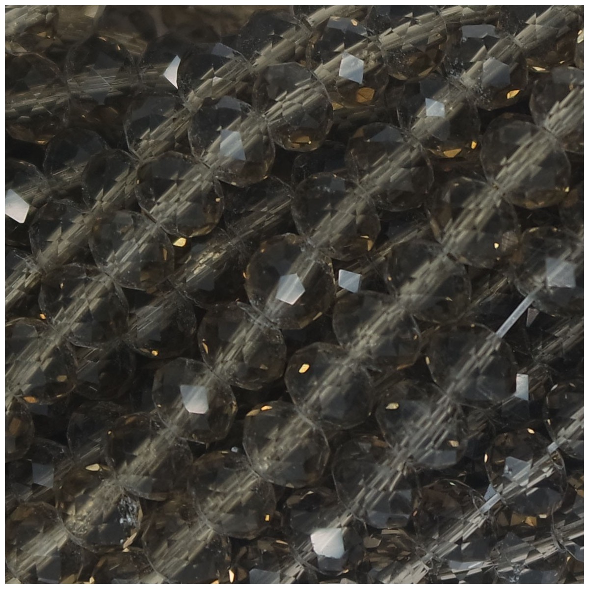 Rondelle in Cristallo Sfaccettato 6x4mm FUMEE