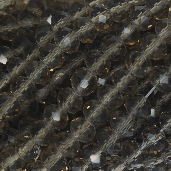 Rondelle in Cristallo Sfaccettato 6x4mm FUMEE