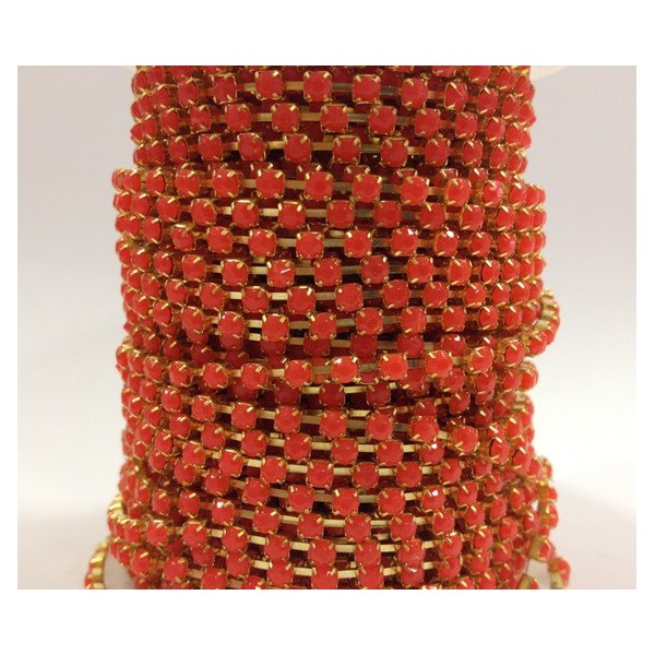 Catena con Strass in Resina 3mm