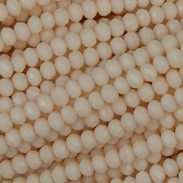 Rondelle in Cristallo Sfaccettato 3x2,5mm rose alabaster ab