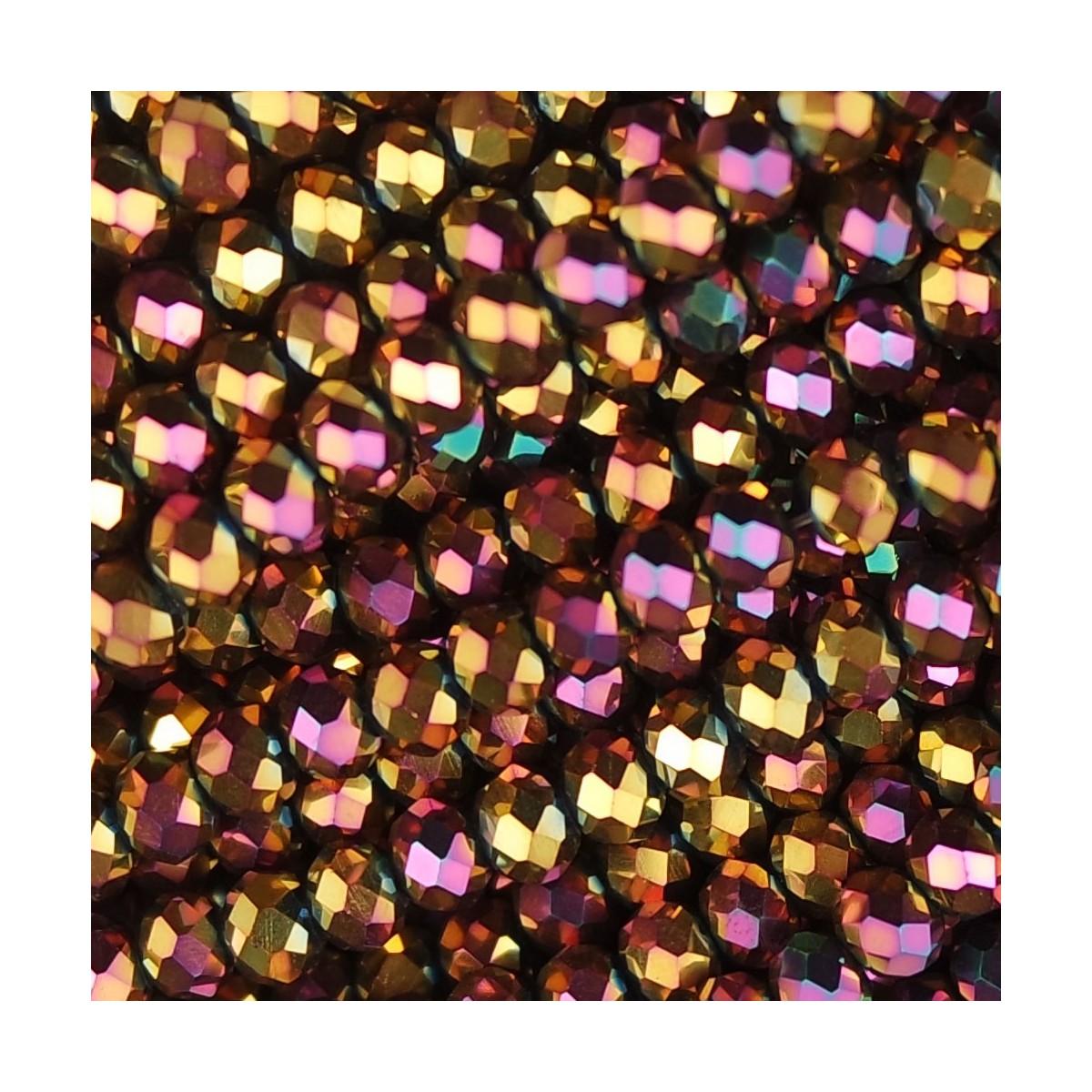 Rondelle in Cristallo Sfaccettato 4x3mm vanylla sky