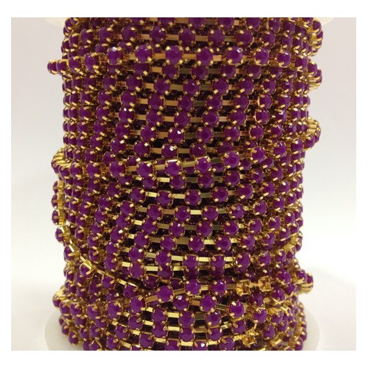 Catena con Strass in Resina 4mm Ametista