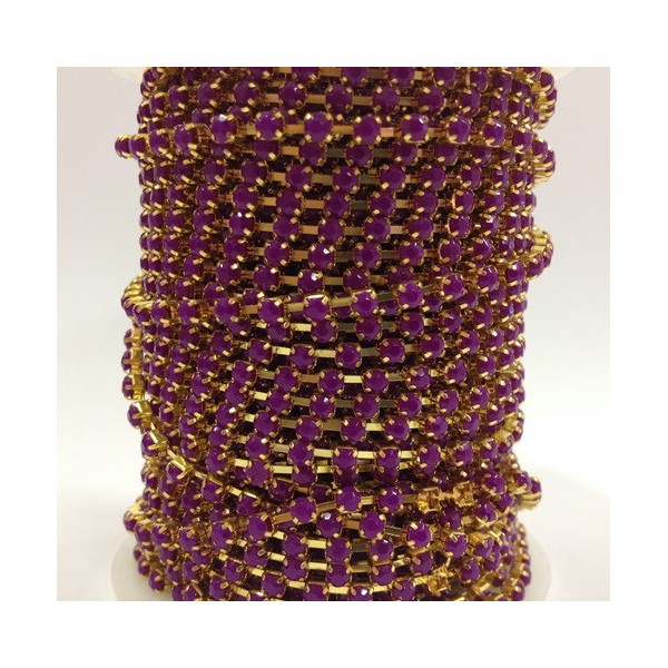 Catena con Strass in Resina 4mm Ametista