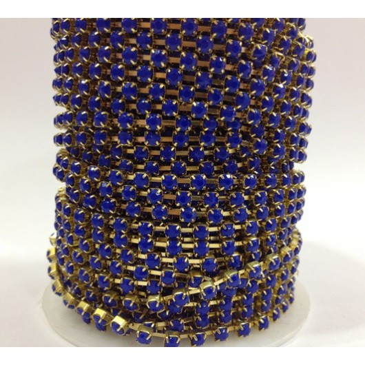 Catena con Strass in Resina 4mm Blue