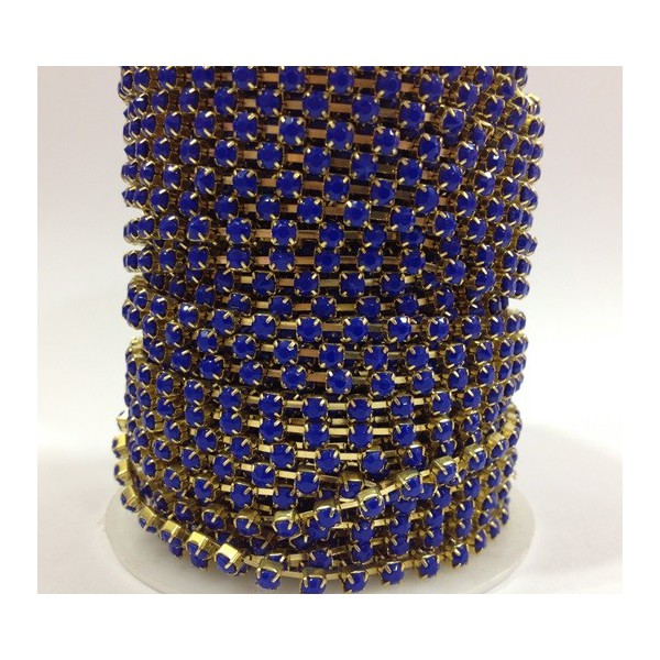 Catena con Strass in Resina 4mm Blue