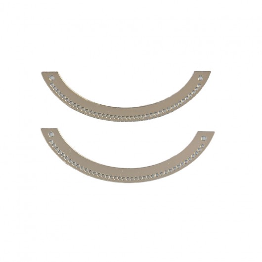 Base for crescent necklace silver color