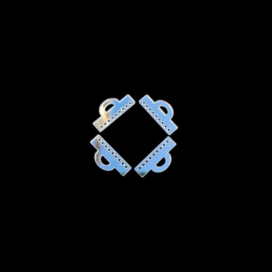 Base 9 fori color argento