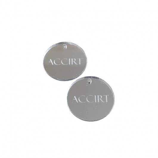 Piastrine 28mm "accirt" colore argento