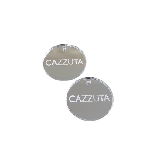 Piastrine 28mm "cazzuta" colore argento