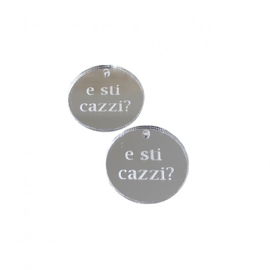 Piastrine 28mm "e sti cazzi?" colore argento