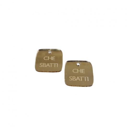 Piastrine 25mm "che sbatti" colore oro