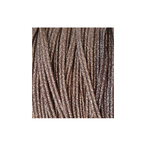 Cordoncino Soutache Metallico mm 4,0 Metal Brown  x 3 mt