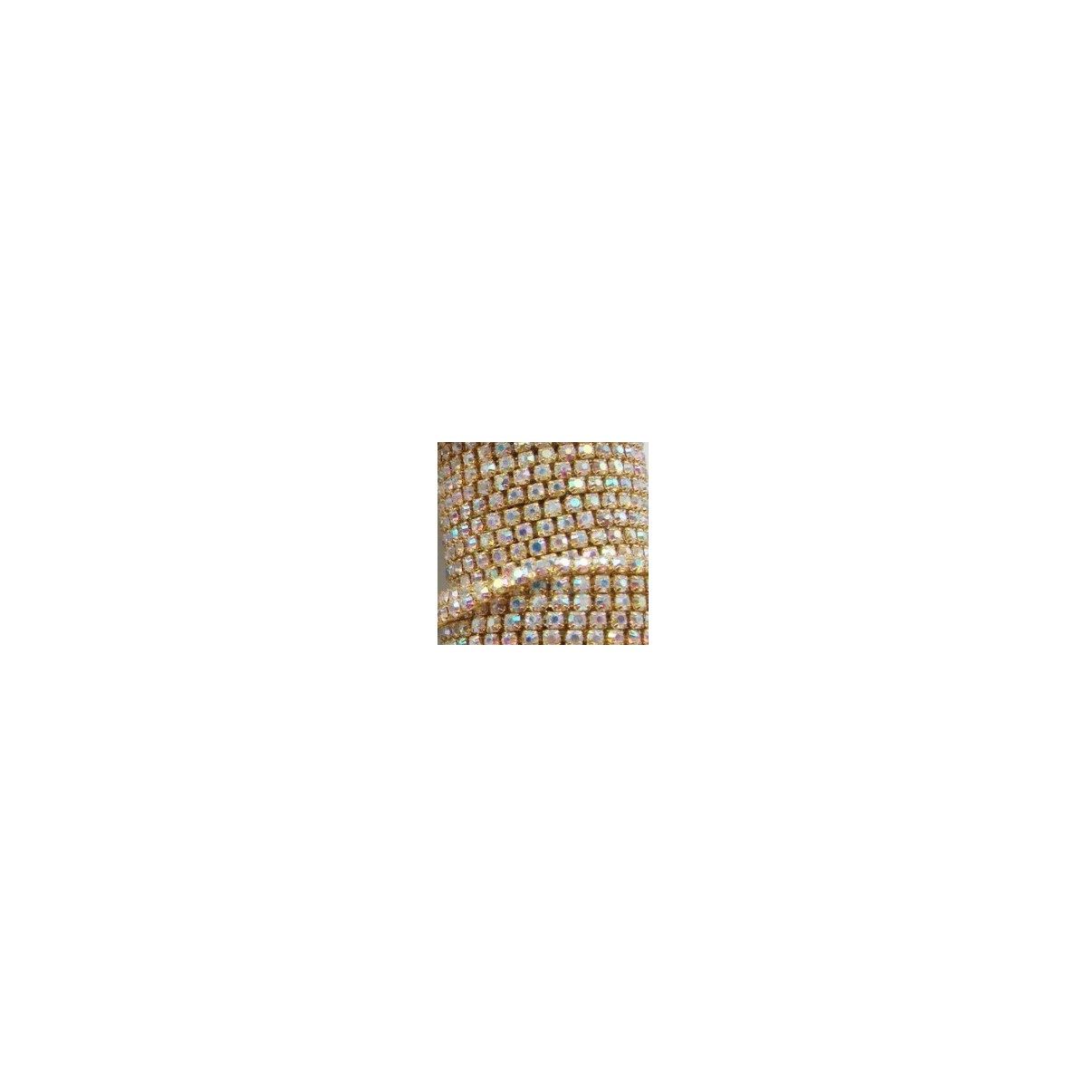 Catena con Strass in Cristallo AB 3mm