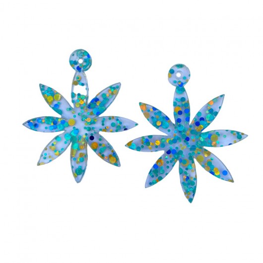 Fiore stella glitter verde