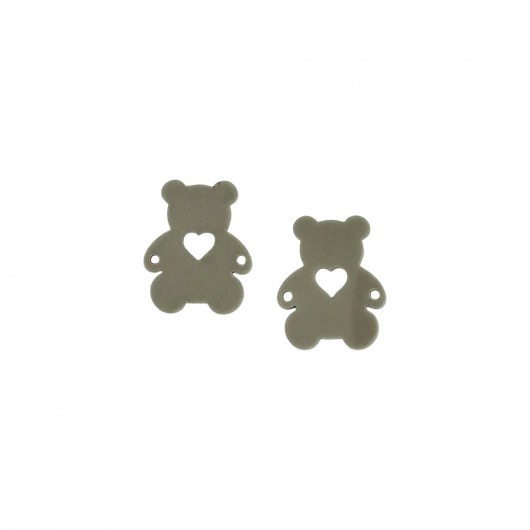 Two hole dove grey bear