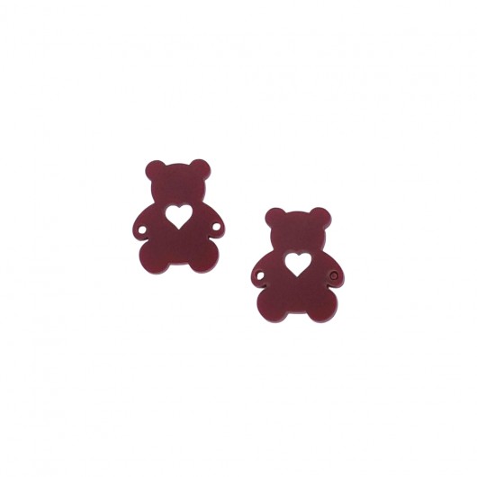 Two hole bordeaux bear