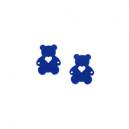 Two hole deep blue bear