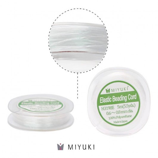 Miyuki elastic beading cord 0.6-0.8 mm
