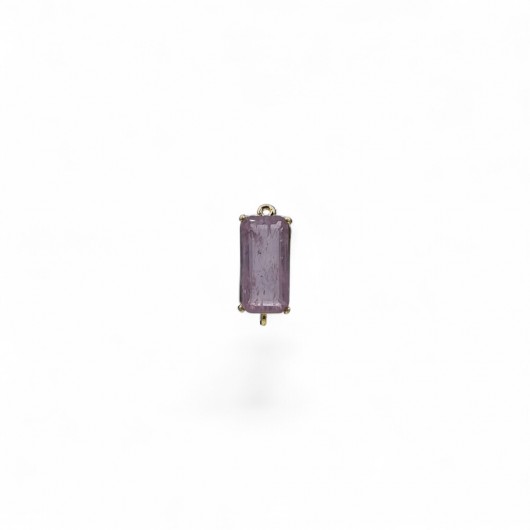 Cabochon connettore HQ rettangolare 16x8mm LIGHT ROSE SCREZIATO