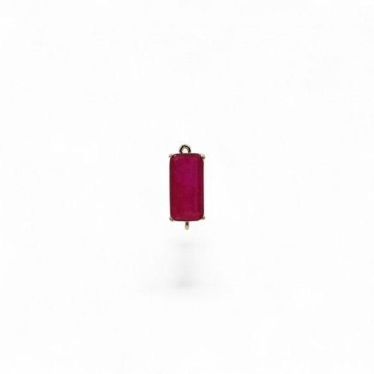 Cabochon connettore HQ rettangolare 16x8mm FUCHSIA SCREZIATO