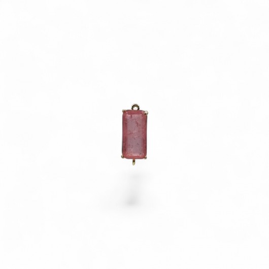 Cabochon connettore verticale HQ rettangolare 8x20mm PESCA SCREZIATO