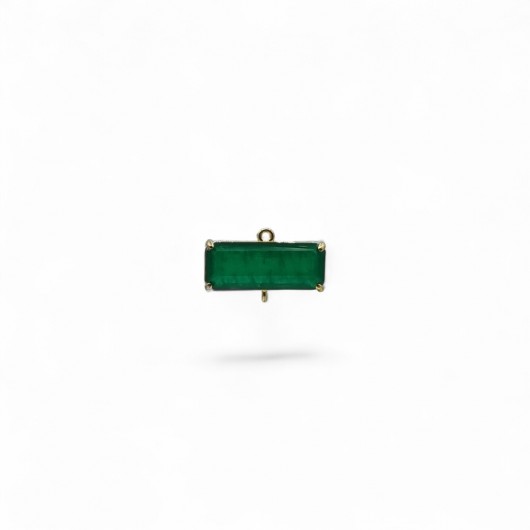 Cabochon connettore orizzontale HQ rettangolare 8x20mm EMERALD
