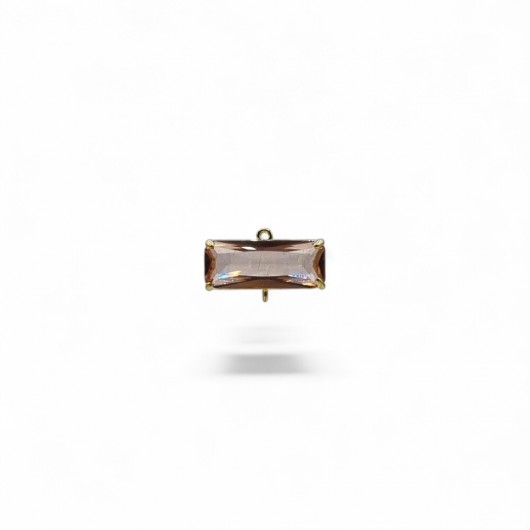 Cabochon connettore orizzontale HQ rettangolare 8x20mm SILK