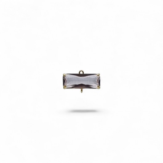 Cabochon connettore orizzontale HQ rettangolare 8x20mm LIGHT ROSE