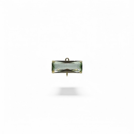 Cabochon connettore orizzontale HQ rettangolare 8x20mm CHRYSOLITE