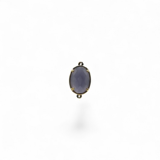 Cabochon connettore con ganci HQ ovale 20x14mm TANZANITE OPAL