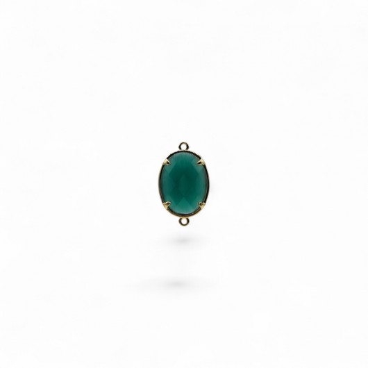 Cabochon connettore con ganci HQ ovale 20x14mm TURQUOISE
