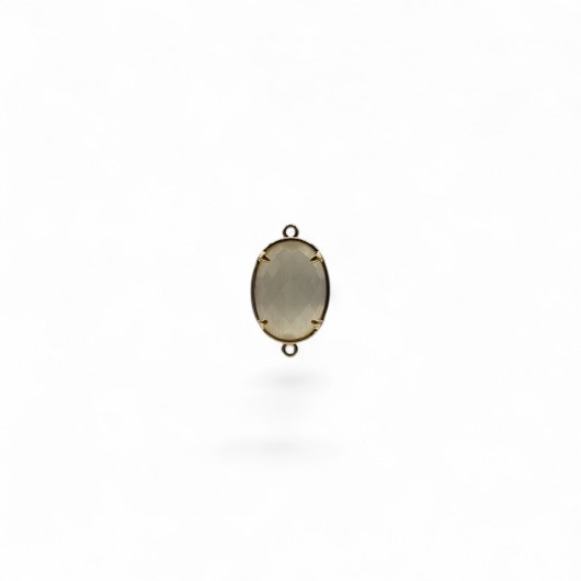 Cabochon connettore con ganci HQ ovale 20x14mm MOON OPAL