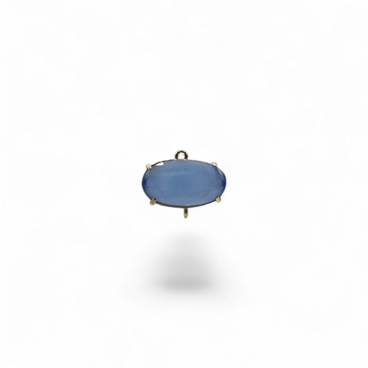 Cabochon connettore HQ ovale 10x18mm SAPPHIRE OPAL